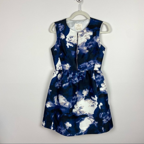 Kate Spade Women's Floral Bluedusk Zip Joss Dress Sz 4 - Picture 4 of 9
